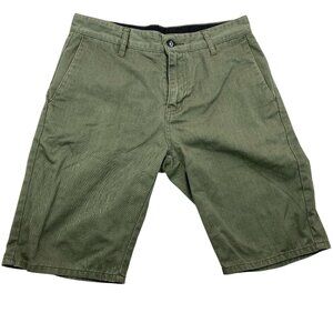 Volcom Men's Shorts Size 28 Cargo Class Olive Green Classic Casual